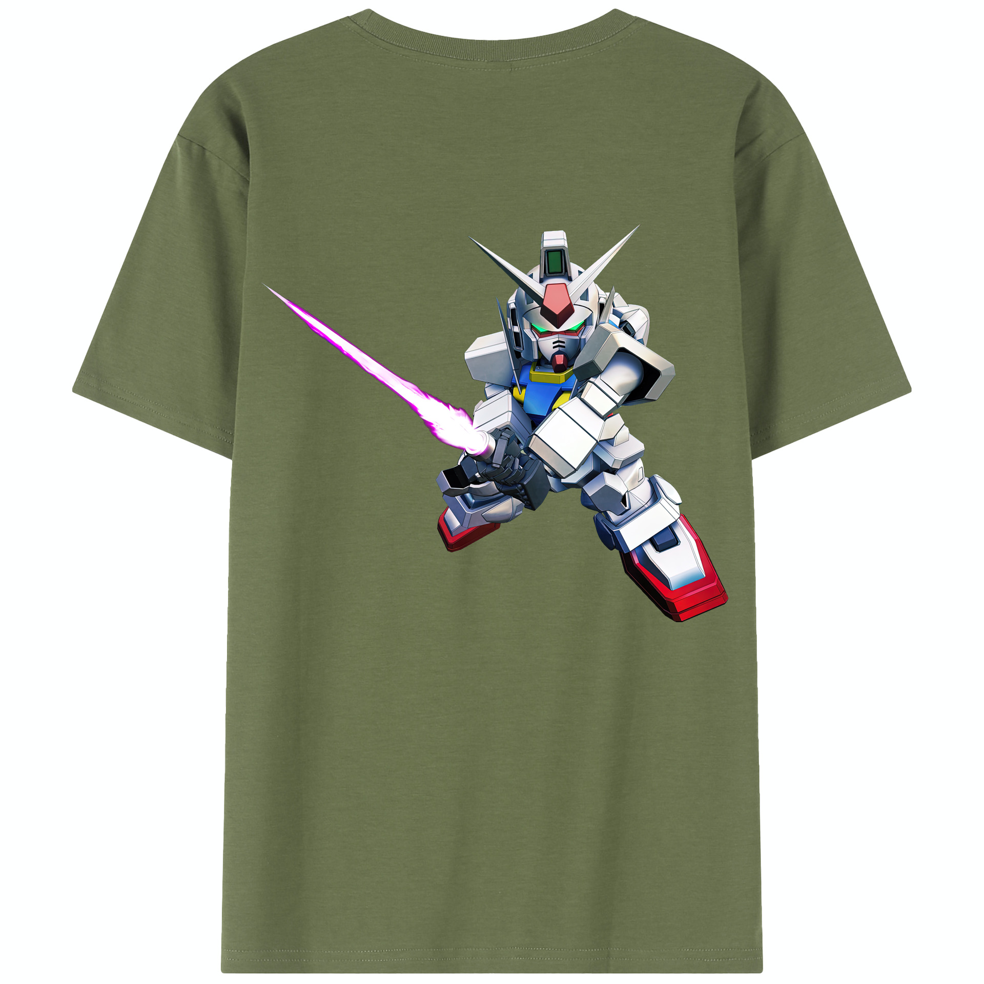 （画像用） 機動戦士ガンダム Mobile Suit Gundam 綿100％半袖Tシャツ（背面プリント）